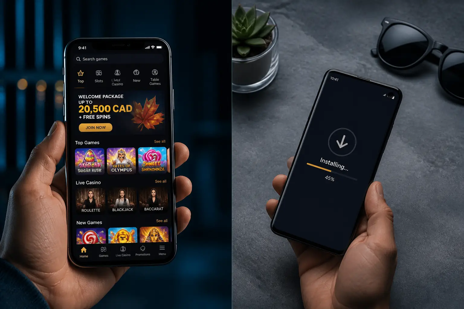 RollXO Mobile App for iOS and Android visual guide for RollXO Casino